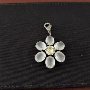 Sabika Flower Pendant with Clear and Yellow Stones